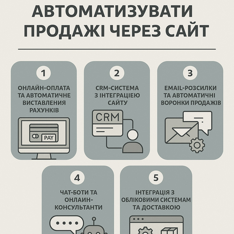 5 способів автоматизувати продажі через сайт